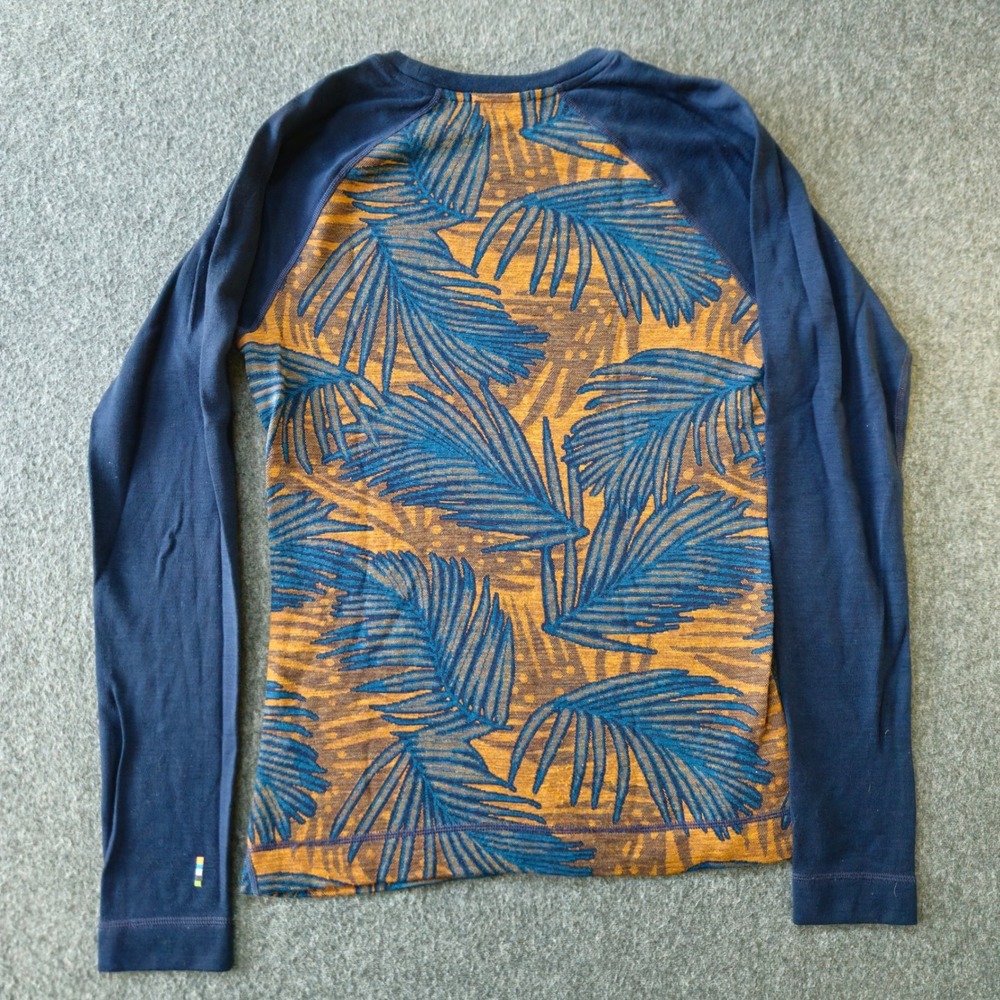 Smartwool Merino 250 Base Layer M Navy Palm Merino Wool Outdoors Hiking Granola - Picture 3 of 10